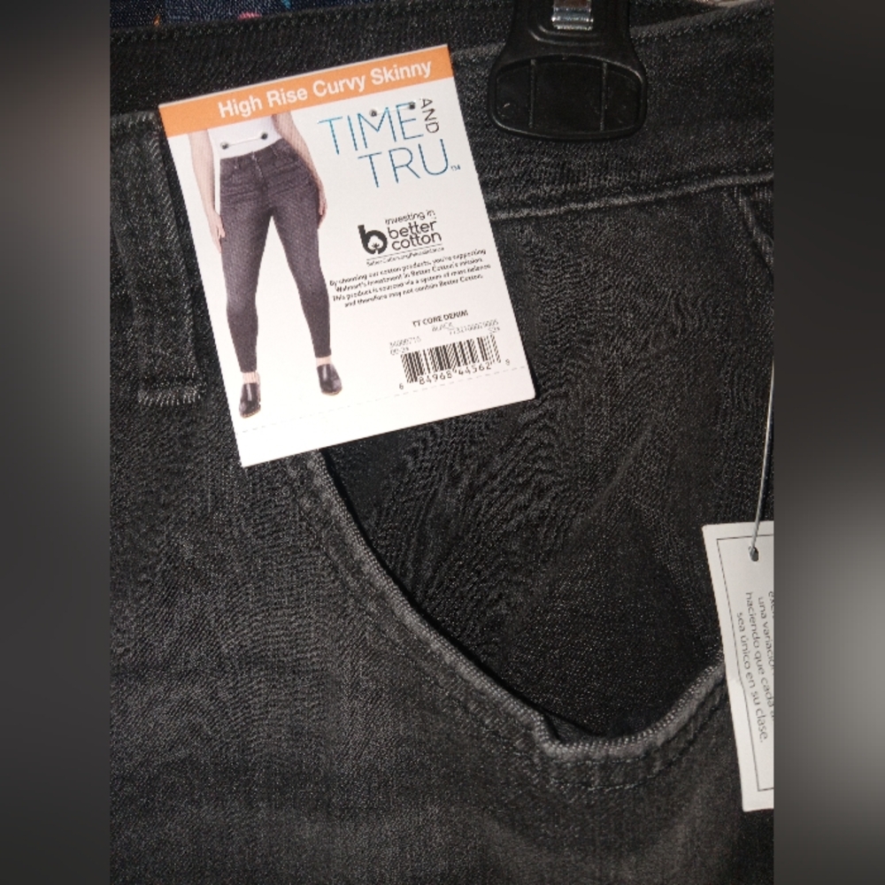 NWT Time & Tru High Rise Curvy Skinny Jeans Size 20 Regular - Picture 2 of 4
